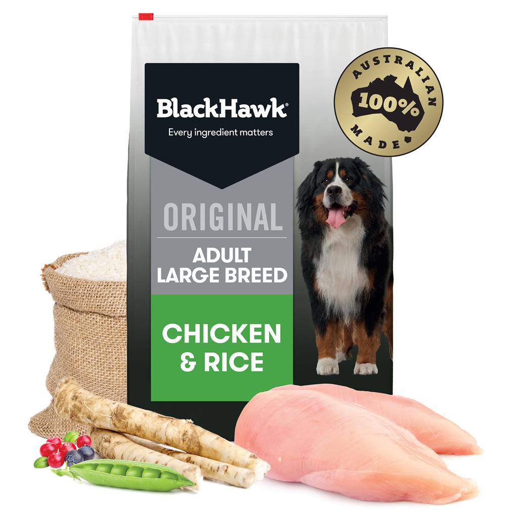 Black Hawk Large Breed Chicken & Rice - Doubtless Bay Pet Resort 