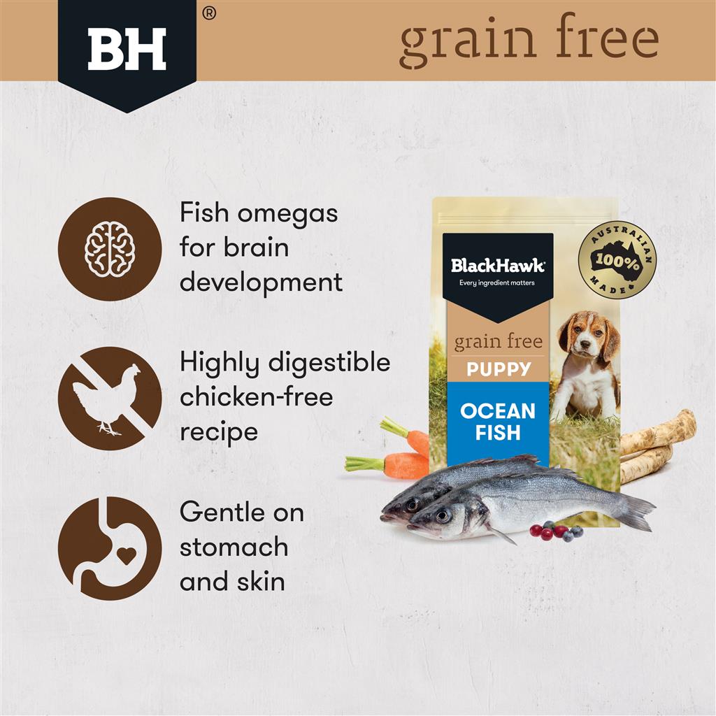Black Hawk Puppy Grain Free Ocean Fish - Doubtless Bay Pet Resort 