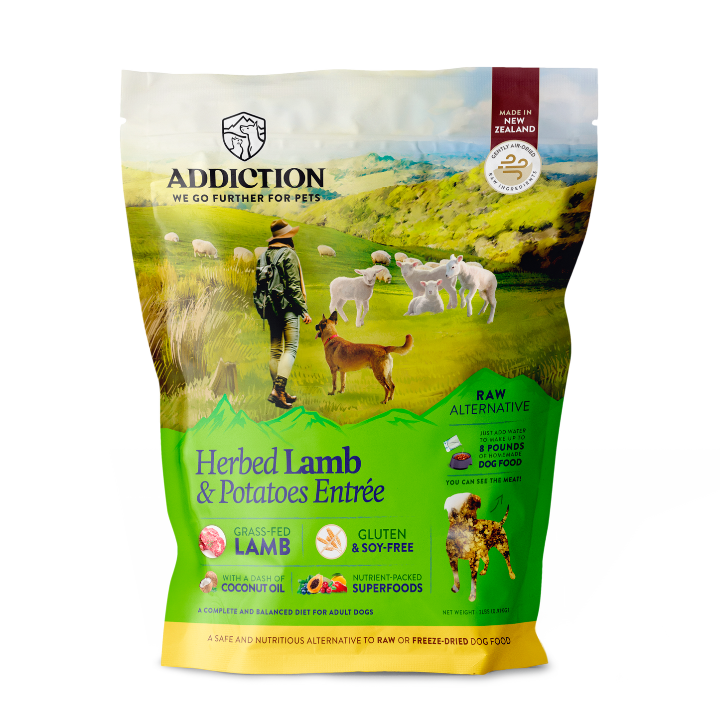 Addiction Herbed Lamb & Potatoes - New Zealand Lamb - Doubtless Bay Pet Resort 