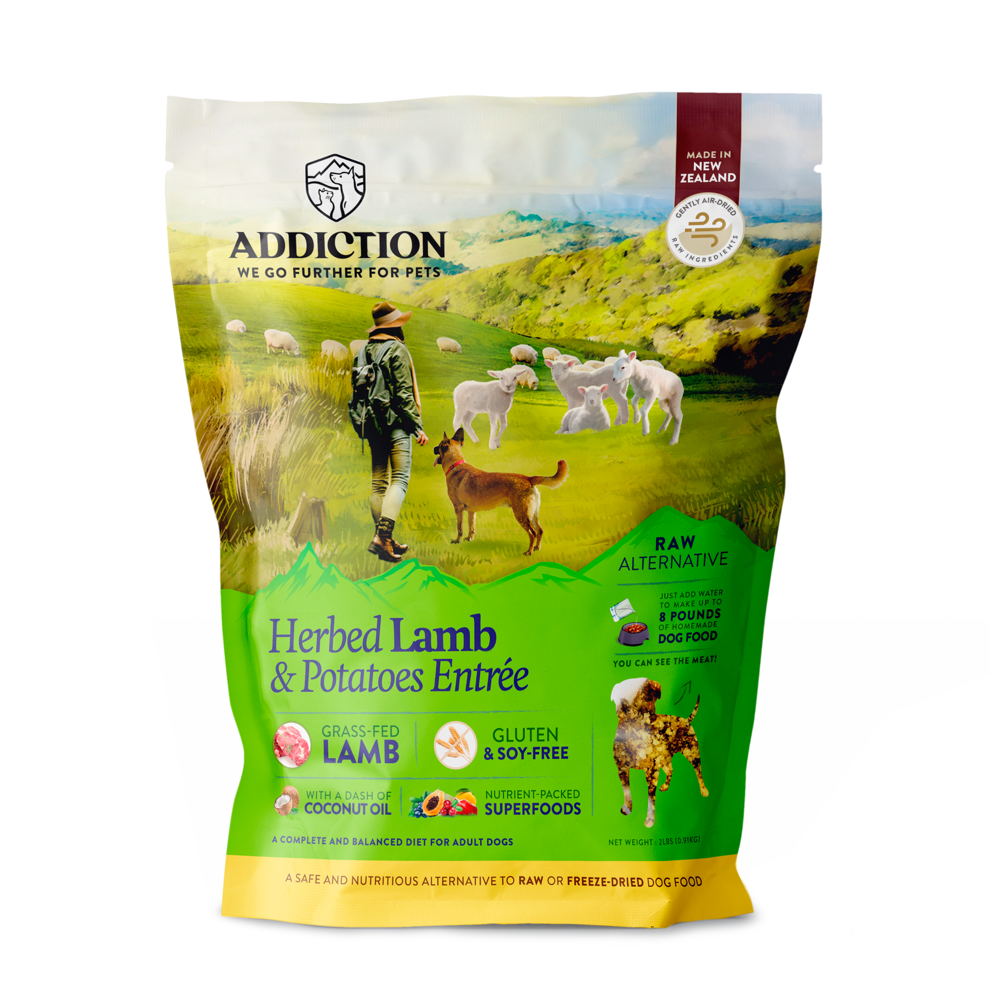 Addiction Herbed Lamb & Potatoes - New Zealand Lamb - Doubtless Bay Pet Resort 