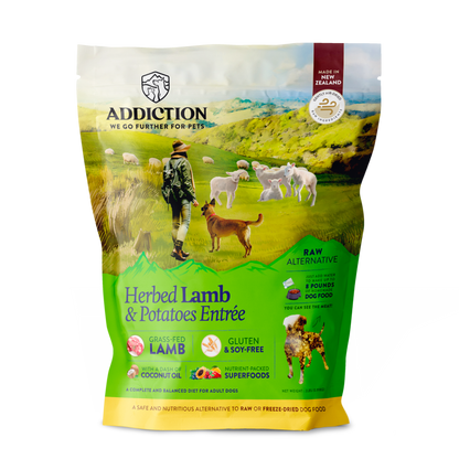Addiction Herbed Lamb & Potatoes - New Zealand Lamb - Doubtless Bay Pet Resort 