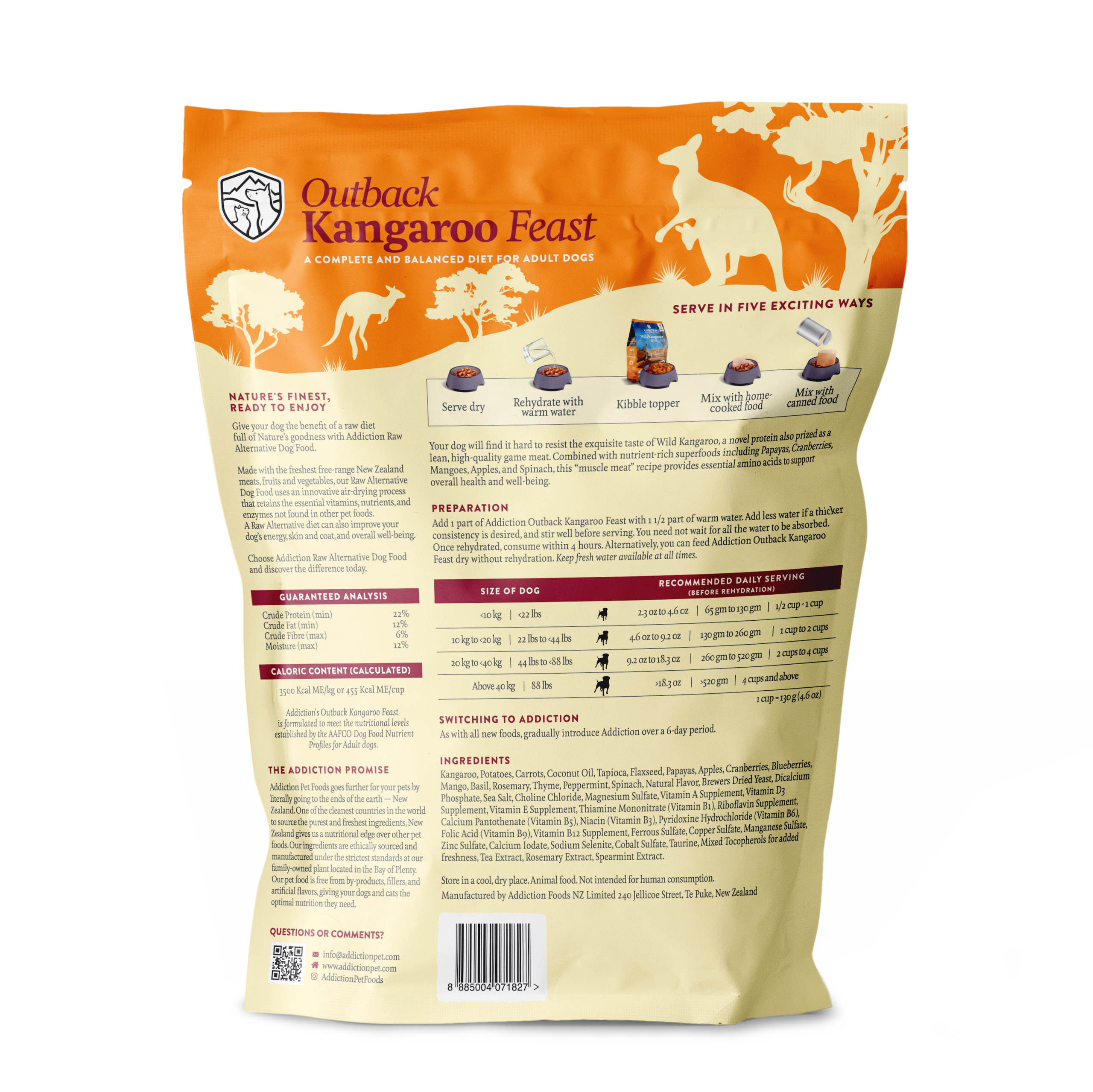 Addiction Outback Kangaroo Feast - Wild Kangaroo - Doubtless Bay Pet Resort 